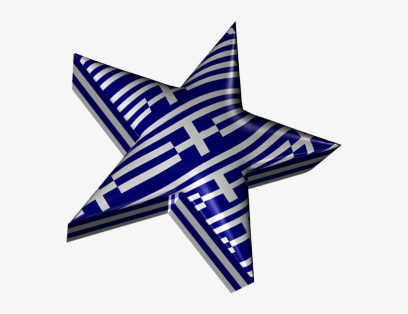 3d Plastic Greek Star - 3d Star Gif Animated, transparent png download