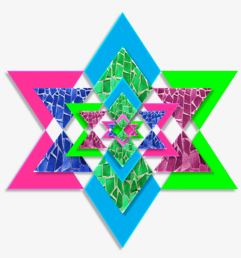 Colorful Tile 3d Stylized Star 792848 - Bintang Warna Warni 3d, transparent png download