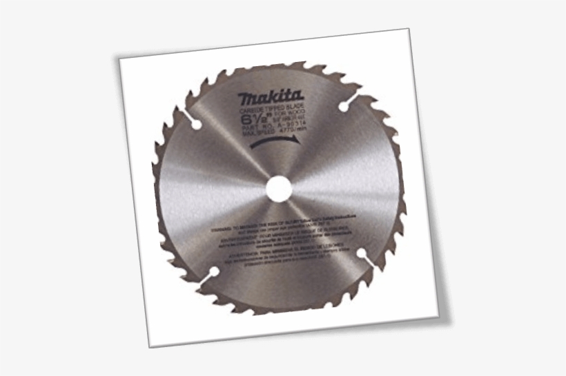 Makita Cordless Circular Saw - Makita A-90314 6-1/2 In. Carbide Blade 40t, transparent png download