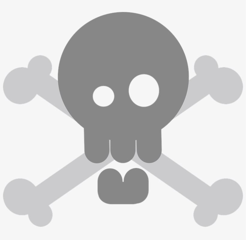 Pirate, Crossbones, Skull, Death's Skull, Fatal, Deadly - Skull And Crossbones Mousepad, transparent png download