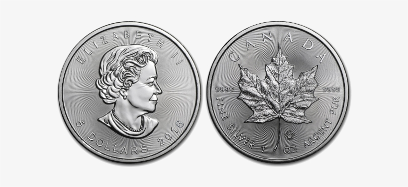 1 Oz Silver Canadian Maple Leaf - 1966 Kennedy Half Dollar, transparent png download