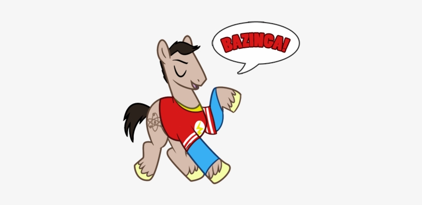 Bazinga, Ponified, Safe, Sheldon Cooper, The Big Bang - Big Bang Theory Pony, transparent png download