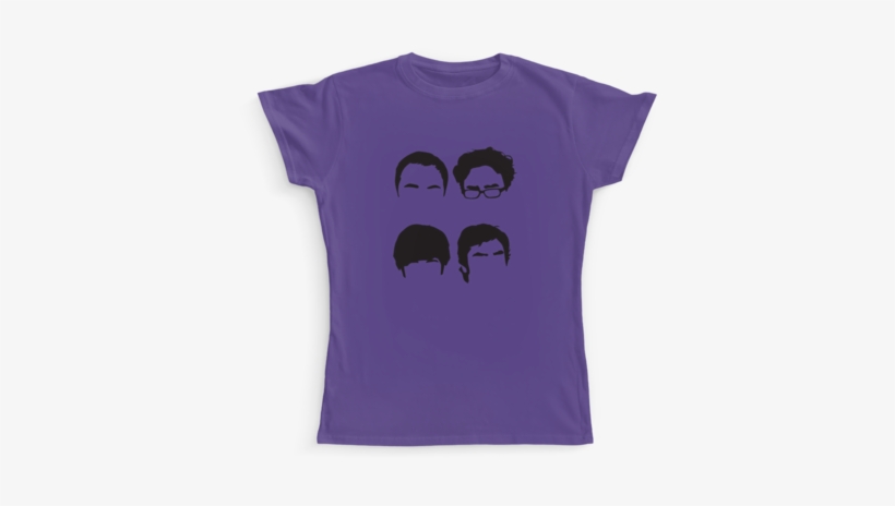 4 Faces The Big Bang Theory Camaloon T-shirts - Big Bang Theory Cliparts, transparent png download
