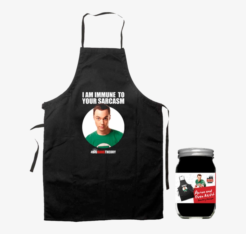 Big Bang Theory Apron & Oven Glove Mitt In A Canister - Star Images Big Bang Theory Apron And Kitchen Glove, transparent png download