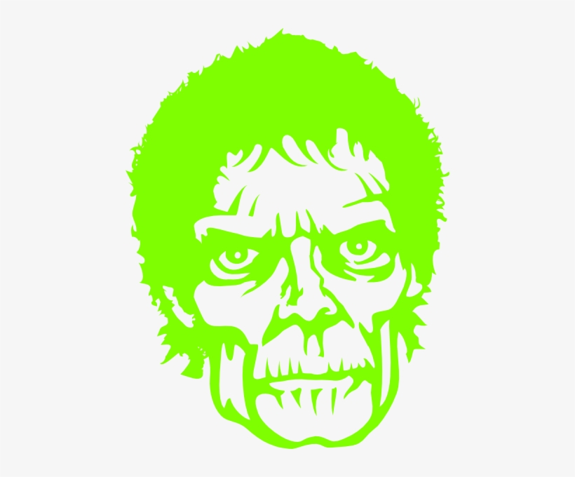 Beängstigendes Zombie-monster-gesicht Grußkarte, transparent png download
