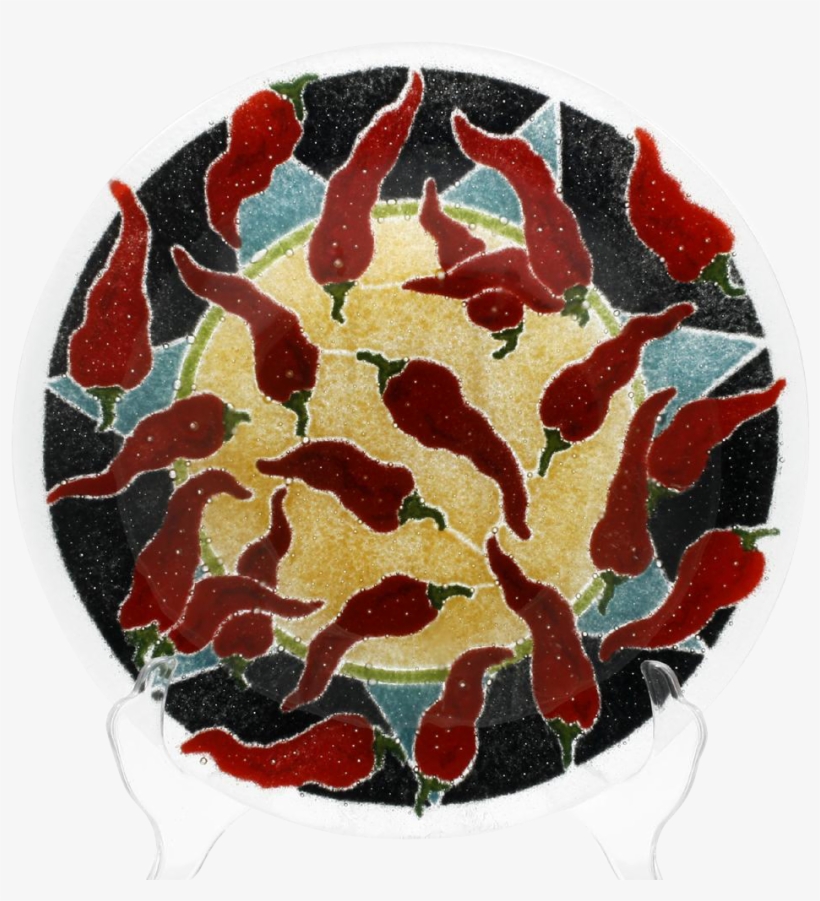 Peggy Karr Chili Peppers Fused Glass Bowl Studio Art - Fused Glass, transparent png download