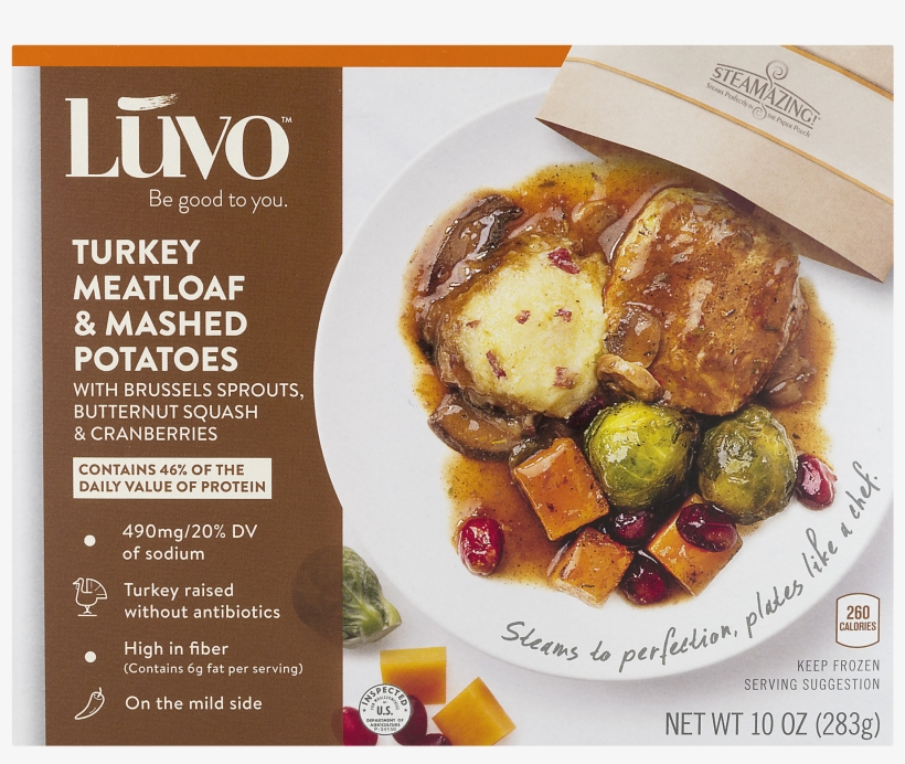 Luvo Turkey Meatloaf & Mashed Potatoes - 10 Oz, transparent png download