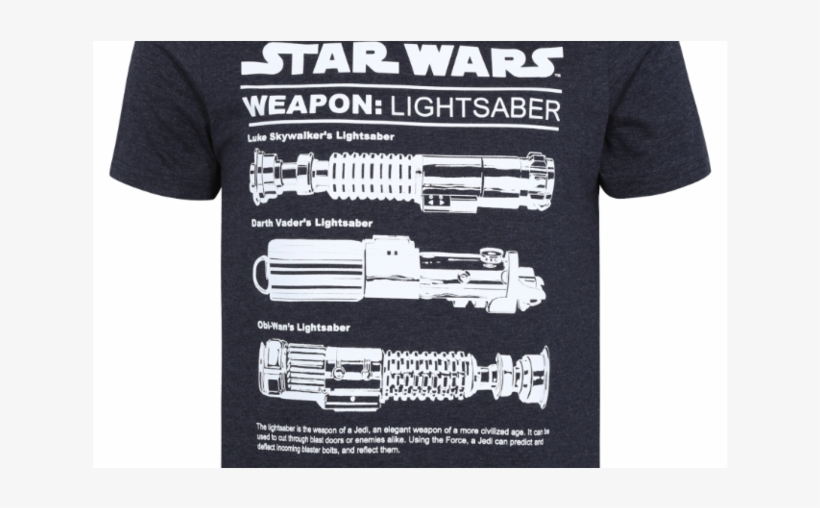 Lightsaber T Shirt Star Wars Official Luke Obi Wan - Lightsaber, transparent png download