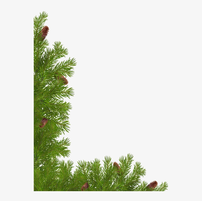 Decorative Transparent Christmas Corner Panel - Red Pine, transparent png download