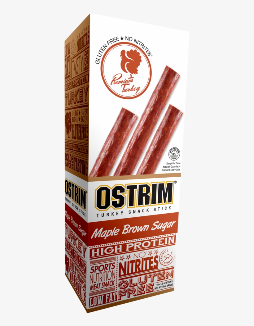 Ostrim Turkey Maple Brown Sugar Snack Sticks - Ostrim Chicken Snack Stick Buffalo Wing Flavor High, transparent png download