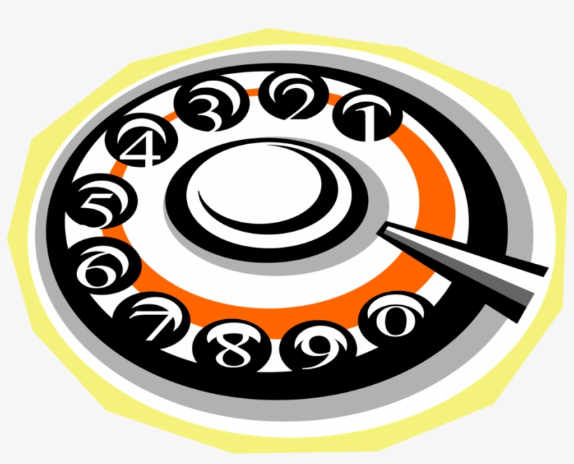 Vector Illustration Of Rotary Telephone Phone Dial - Circle, transparent png download