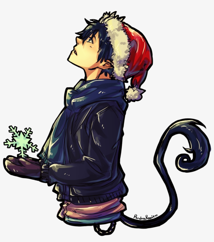 #ao No Exorcist #blue Exorcist #rin Okumura #christmas - Drawing, transparent png download