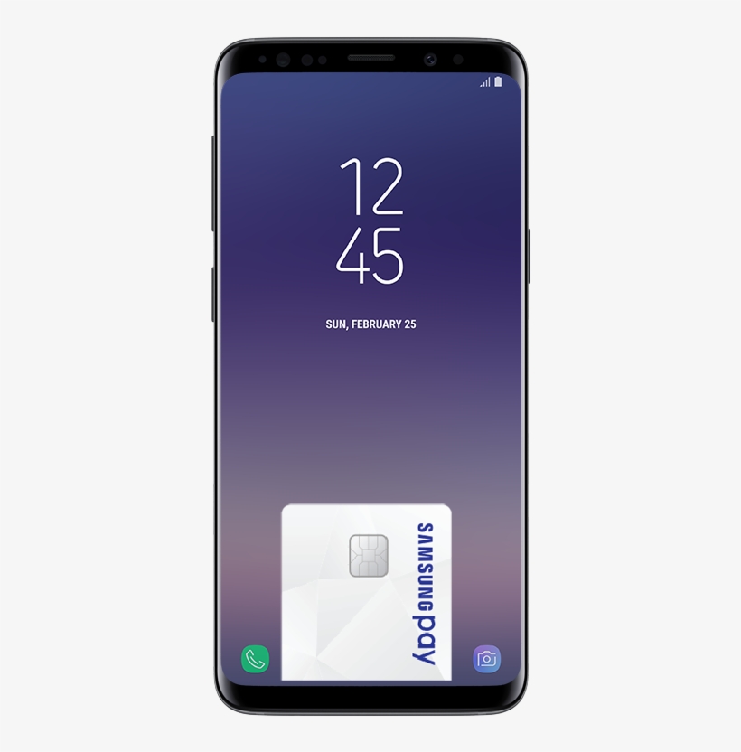 Hand Holding Samsung Phone Scanning Thumb Samsung Phone - Mobile Phone, transparent png download