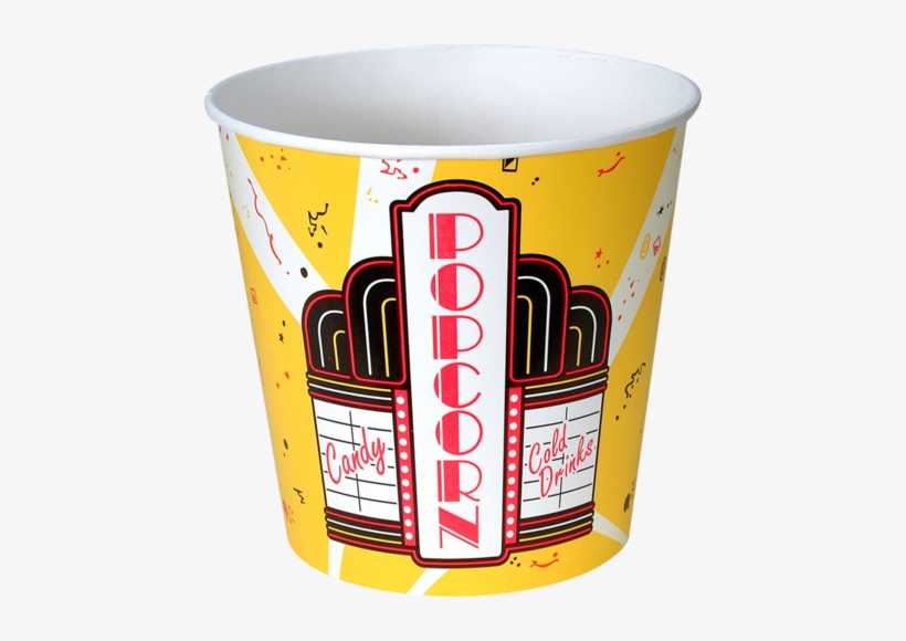 Product - Solo Foodservice Retro Style Popcorn Bucket Bowl Paper, transparent png download