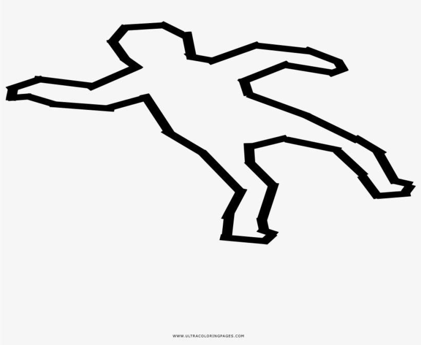 Chalk Outline Coloring Page - Assassin Entertainment, transparent png download