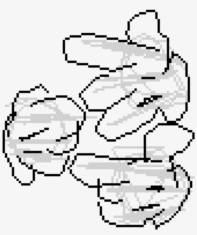 Cartoon Hands - Pixel Art Circle, transparent png download