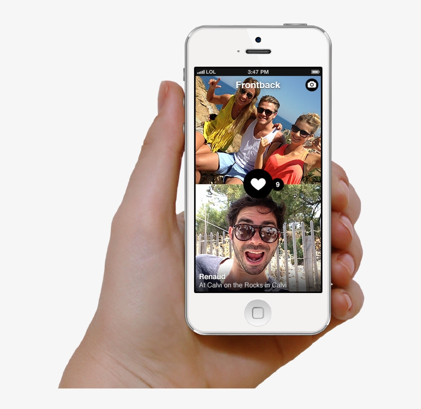 App Uses Both Iphone Cameras Simultaneously To Show - Selfie With Iphone Png, transparent png download