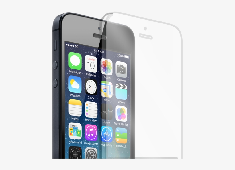 Iphone 5, 5c, 5s Premium Tempered Glass Screen Protector - Lifeproof Apple Iphone 5,apple Iphone 5s Nuud Nuud, transparent png download