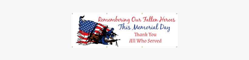 Memorial Day Vinyl Banner - Usa Veteran Yard Sign, transparent png download