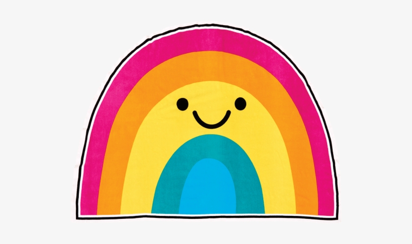 Picture Of Rainbow With A Smile Oversized Towel - Iscream Rainbow With A Smile Oversized Towel, transparent png download