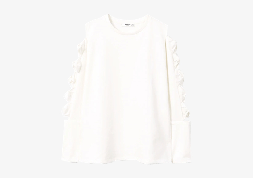 Sudadera Blanca De Lazos - Blouse, transparent png download