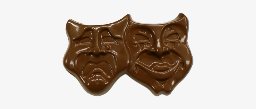 Comedy & Tragedy Mask Plaque - Chocolate, transparent png download