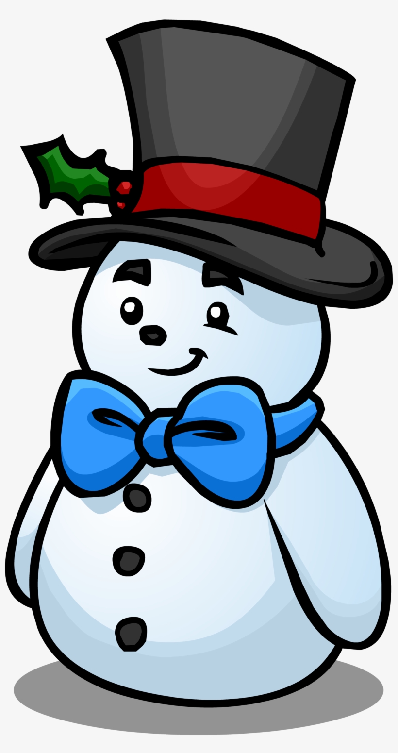 Top Hat Snowman Sprite 002 - Club Penguin Cheats 2010, transparent png download