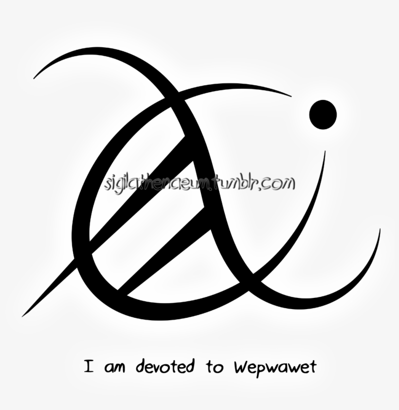I Am Devoted To Wepwawet Sigil Masterlist Png Water - Line Art, transparent png download