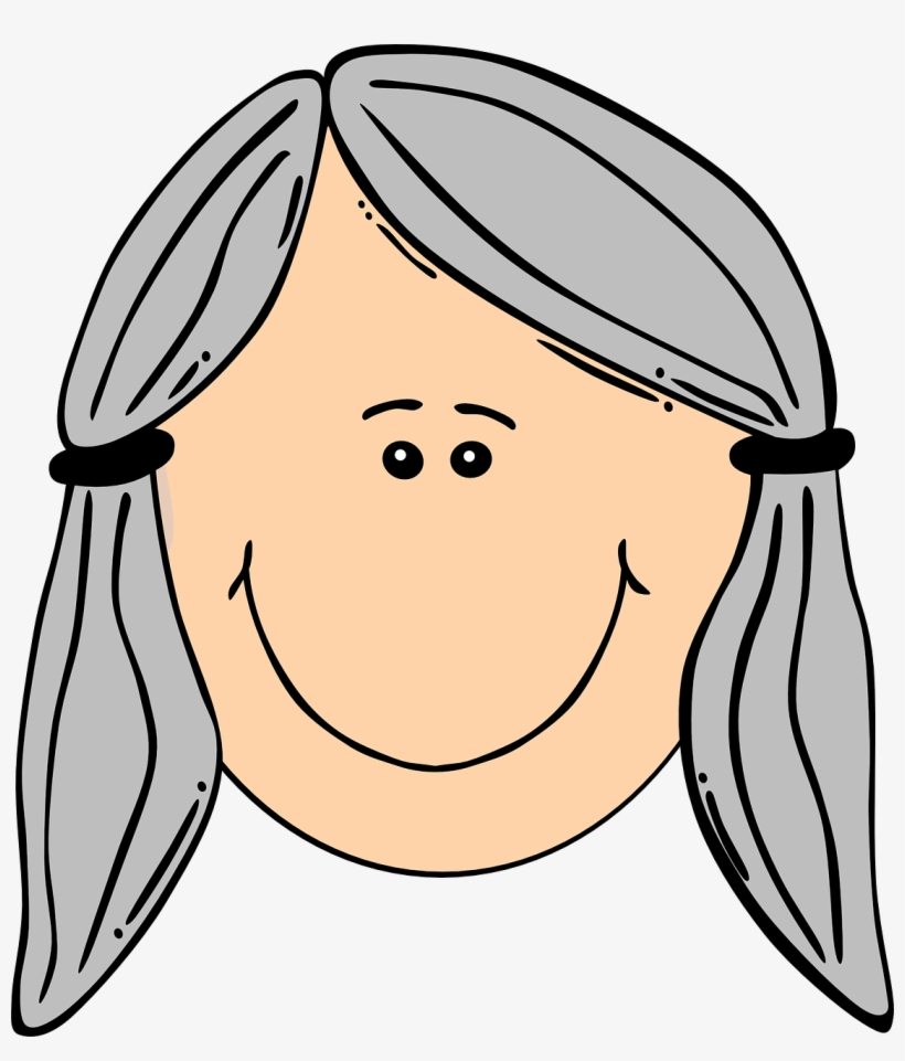 Are Brave Enough To Ditch The Dye And Show Your Grey - Cartoon Girl Face, transparent png download
