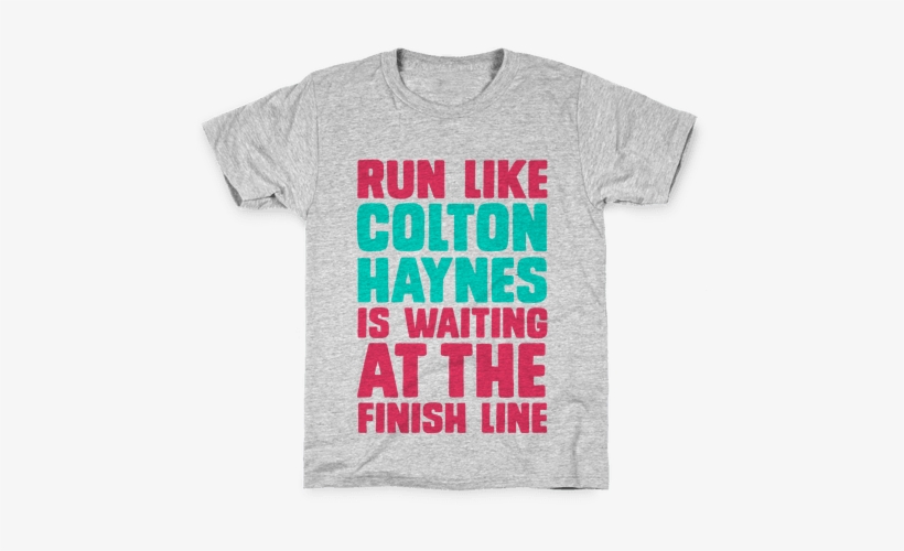 Run Like Colton Haynes Is Waiting Kids T-shirt - T Shirt Design For Math Teachers, transparent png download