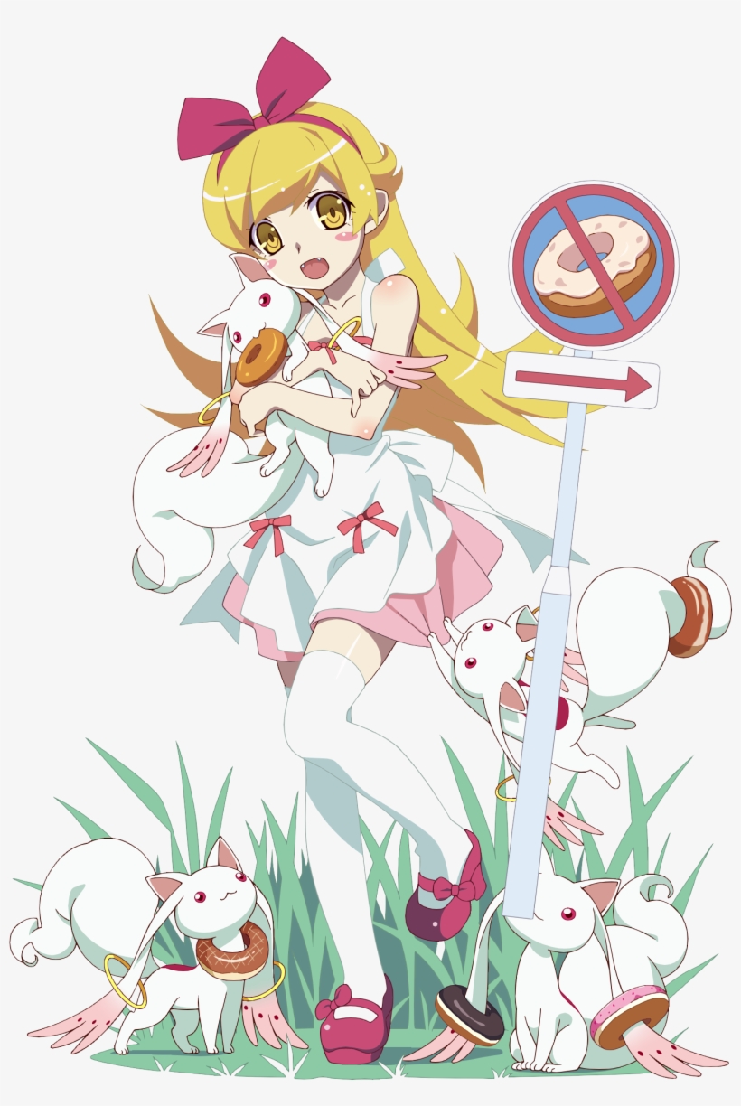 Kyubey Oshino Shinobu Dress Madogatari Transparent - Shinobu Kyubey, transparent png download