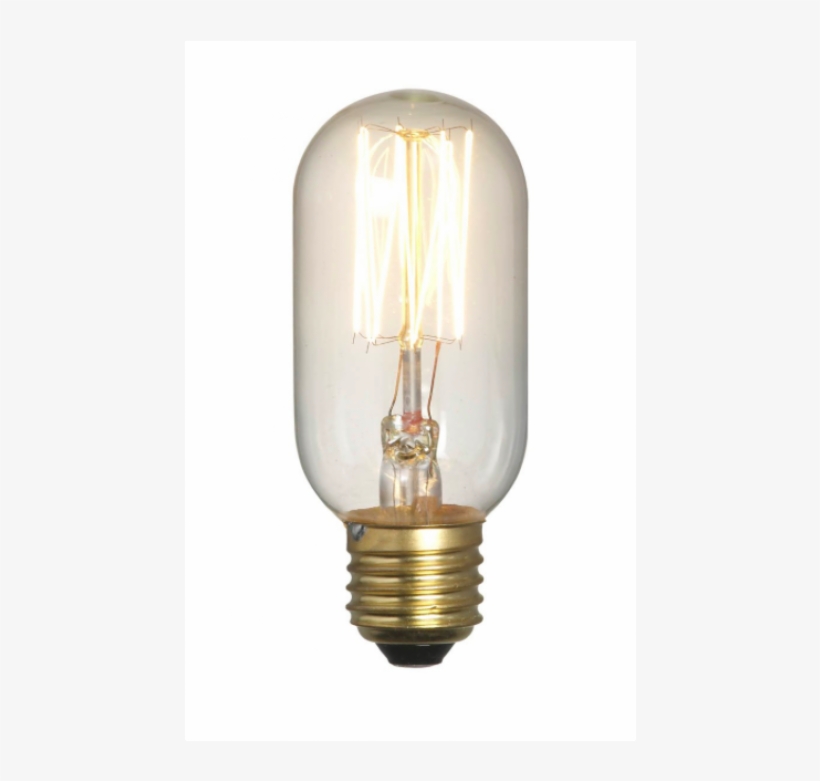 Prev Next - Parlane Vintage Tubular Light Bulb (40w) Clear, transparent png download