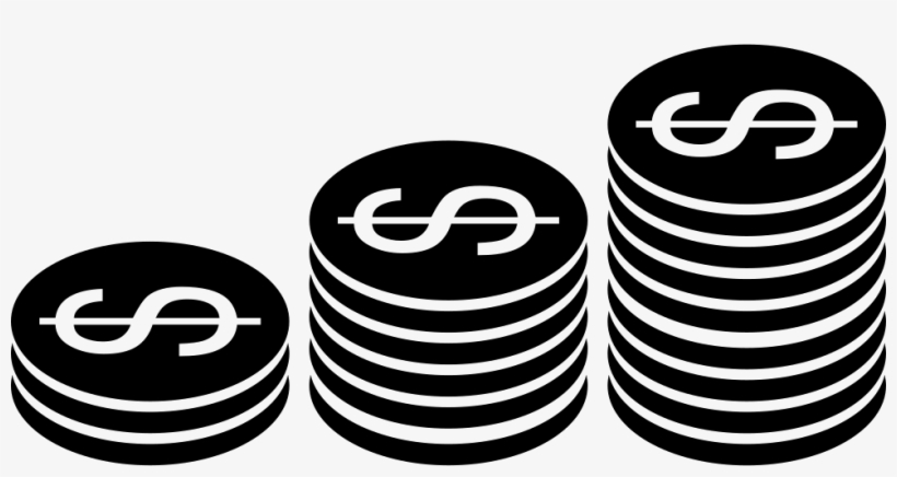 Increasing Stacks Of Dollar Coins Comments - Dollar Coins Png Icon, transparent png download