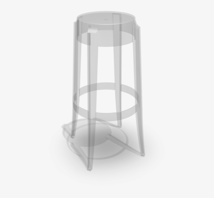 Charles Ghost Bar Stool By Kartell - Bar Stool, transparent png download