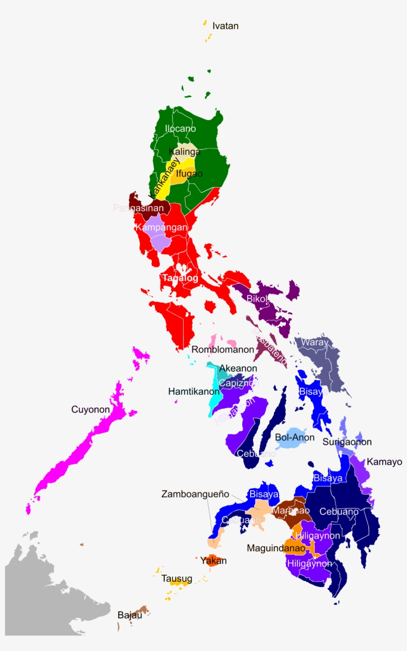 Hiligaynon People - Ethnic Map Of The Philippines, transparent png download