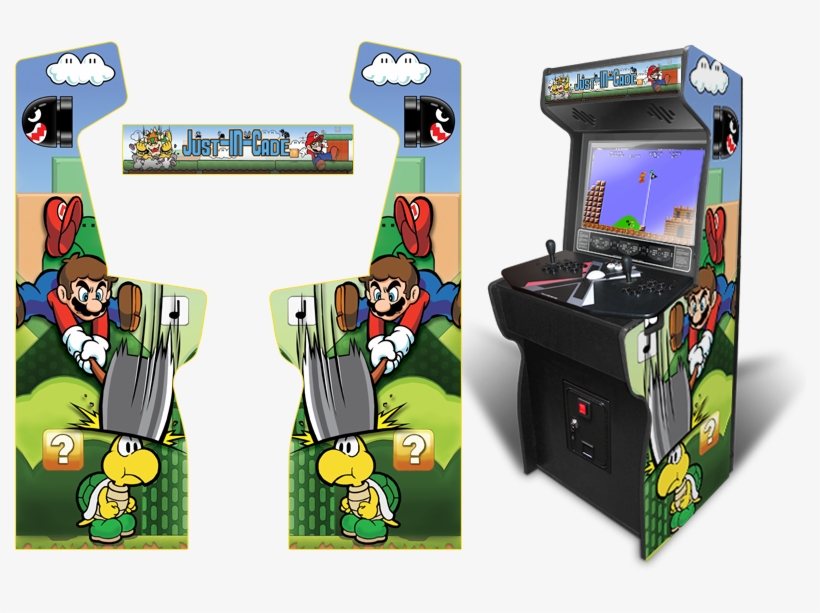 Custom Permanent Full Size Mario Attacks Koopa Troopa - Arcade Cabinet Mario Super, transparent png download