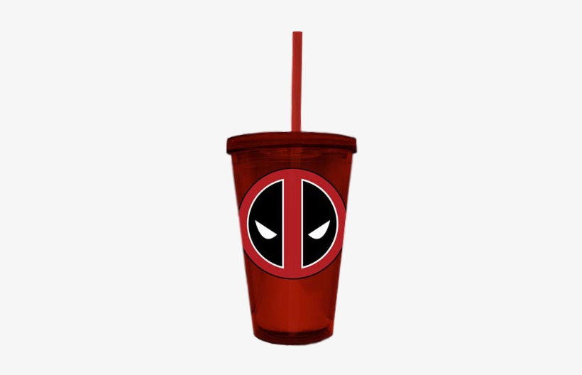 Deadpool Eyes Logo Red Acrylic Travel Cup - Svalbard, transparent png download