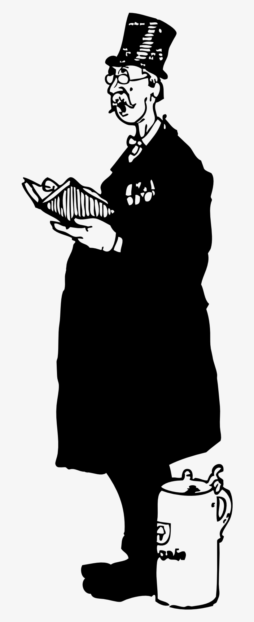 Person Man Reading Book Beer - Mayor Clip Art, transparent png download