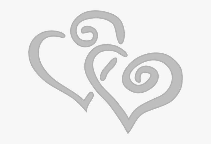 Silver Hearts - Hearts Clip Art, transparent png download