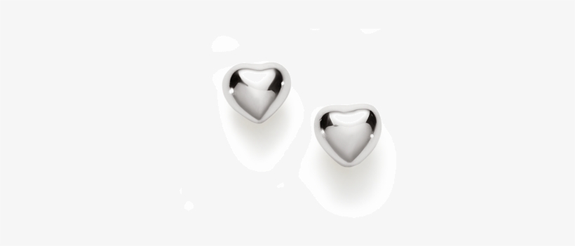 Sterling Silver Heart Earrings - Transparent Rose Gold Heart Earrings, transparent png download