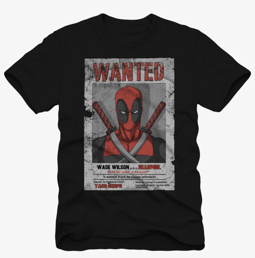 Wanted Deadpool T-shirt - Queen Tour T Shirt, transparent png download