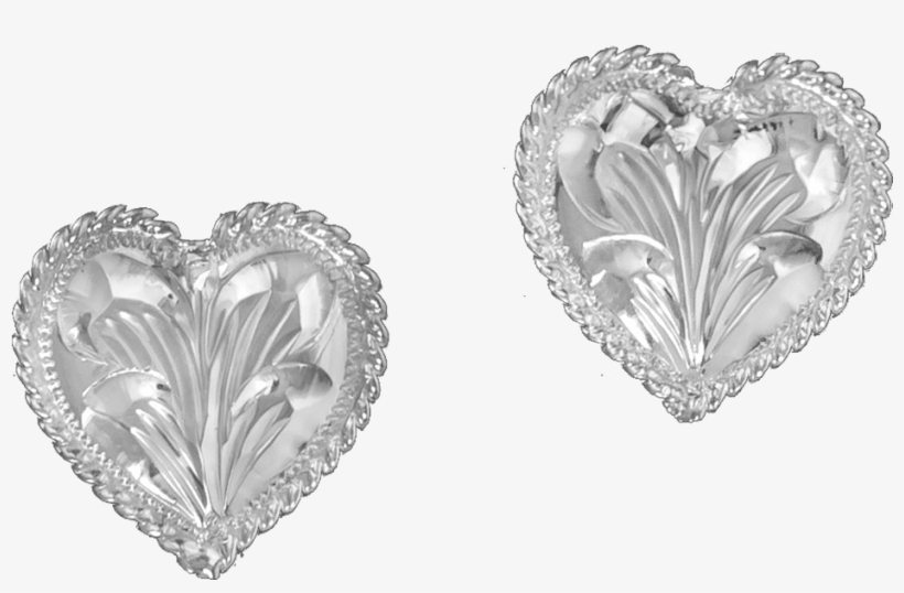 The Iris Sweetheart Studs - Silver, transparent png download