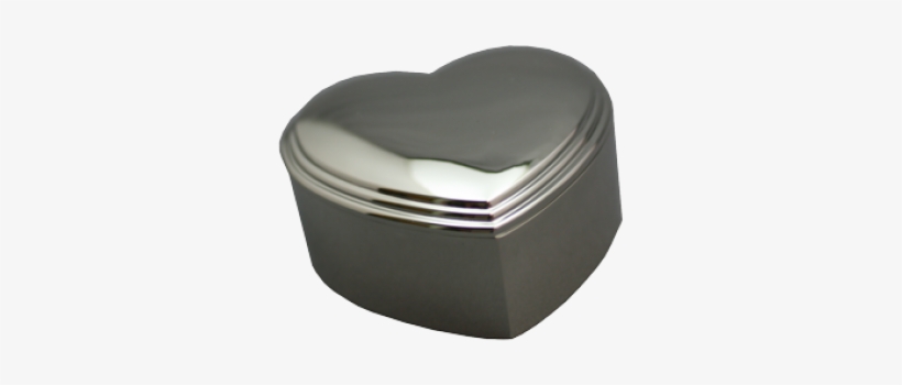Silver Heart Jewelry Box - Silverplated Heart Box, transparent png download