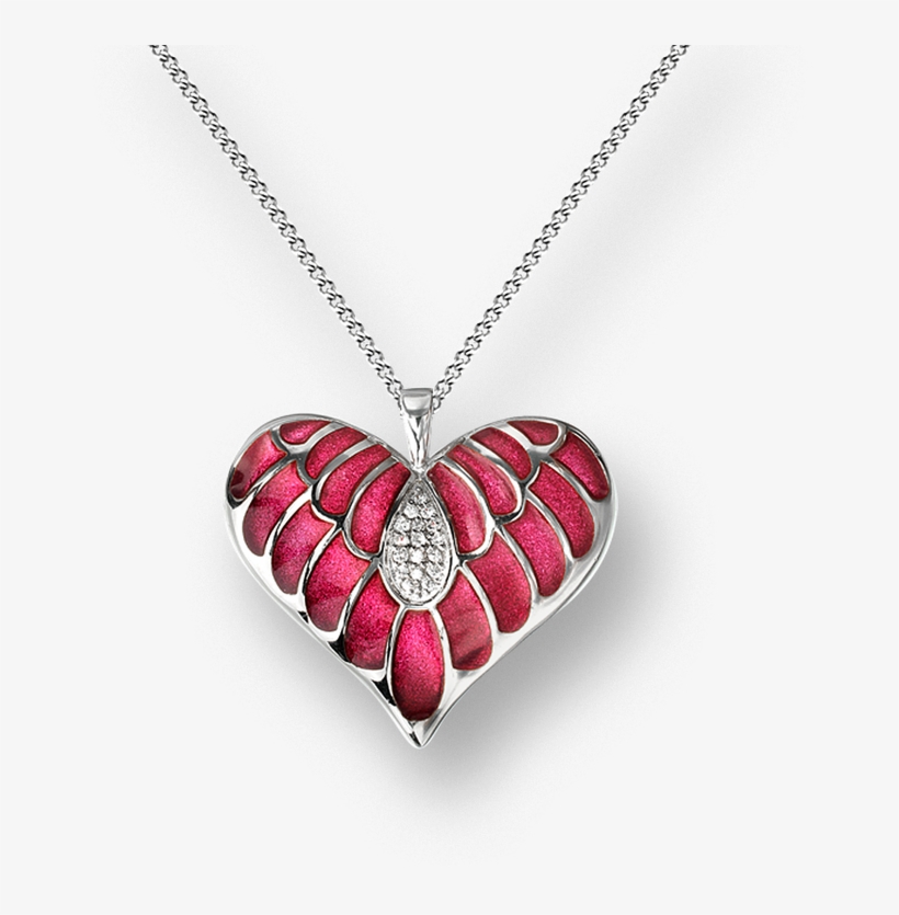 Nicole Barr Designs Sterling Silver Heart Necklace-pink - Nicole Barr Sterling Silver Sapphire Set Heart Necklace, transparent png download