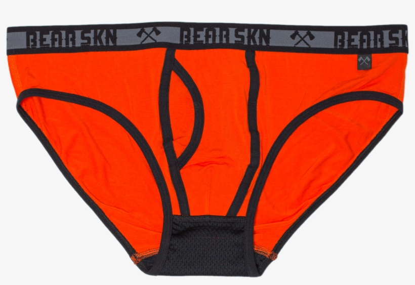 Bamboo Brief - Tangerine - Bear, transparent png download