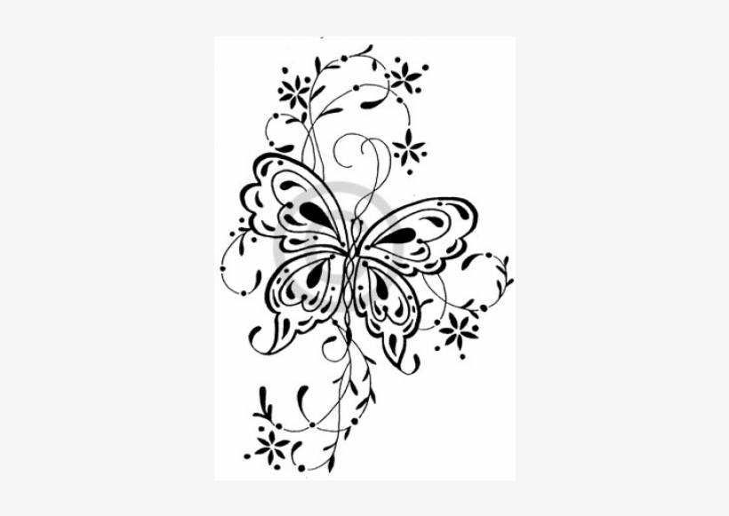 Filigree Butterfly Cling Stamp - Artful Stamper Filigree Butterfly Rubber Stamp Wood, transparent png download