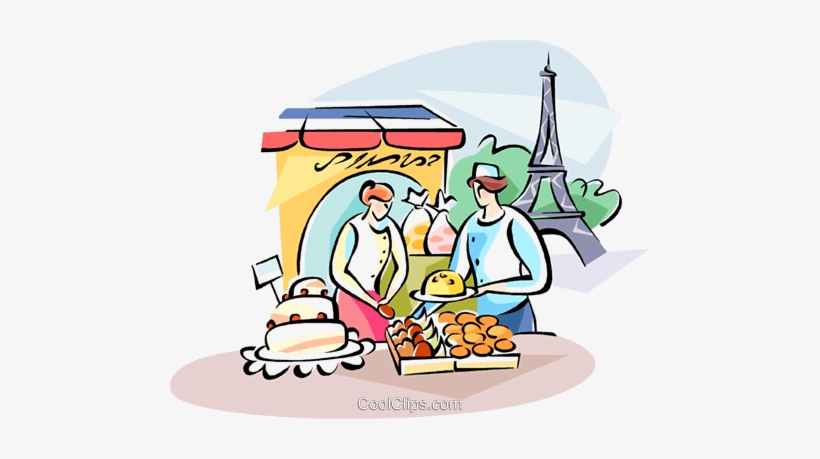 Pastry Chef And The Eiffel Tower Royalty Free Vector, transparent png download