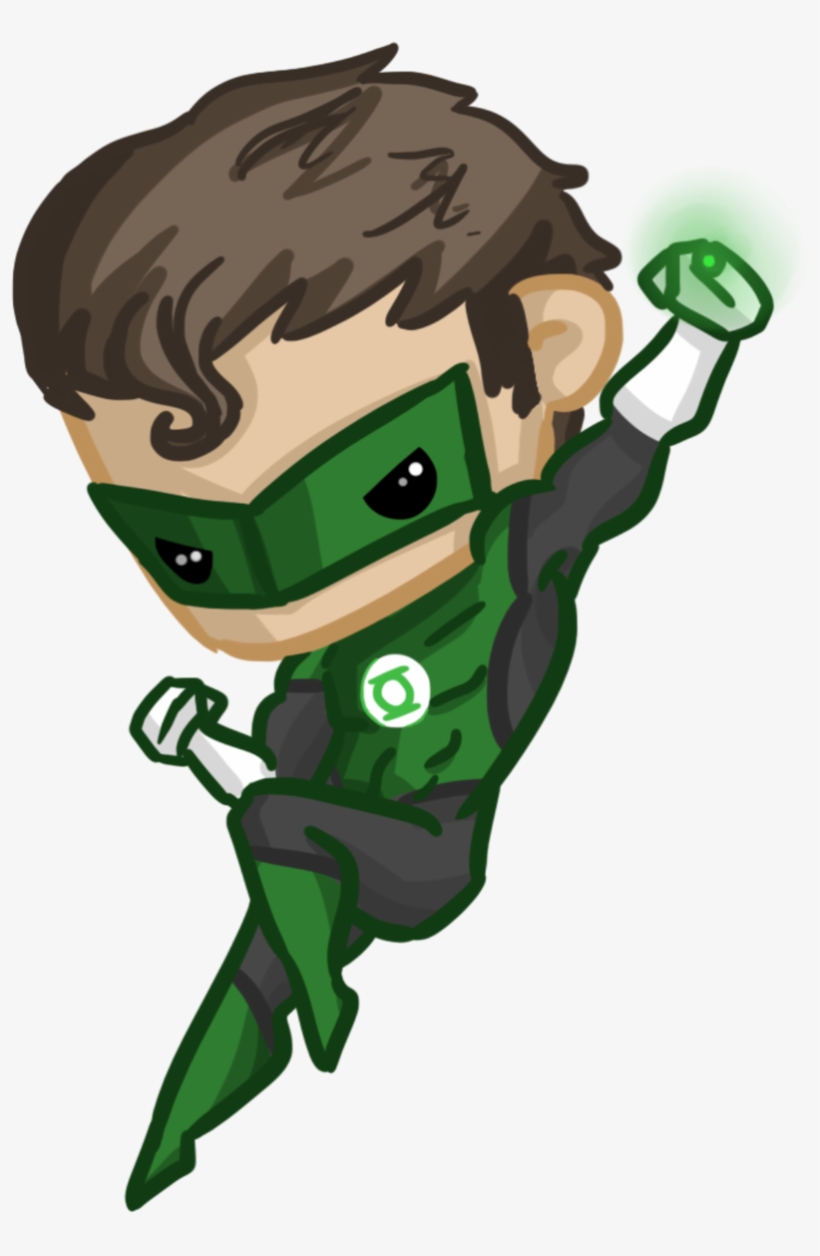 Green Lantern Clip Art Medium Size - Cute Green Lantern Drawing, transparent png download