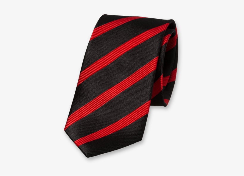Black/red Striped Tie - Necktie, transparent png download