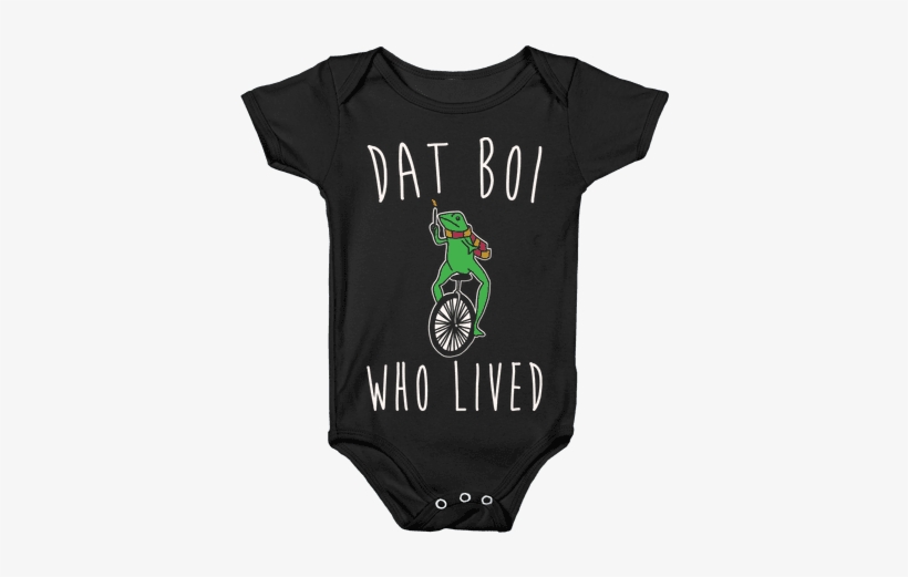 Dat Boi Who Lived Parody White Print Baby Onesy - Baby Marijuana Onesies, transparent png download